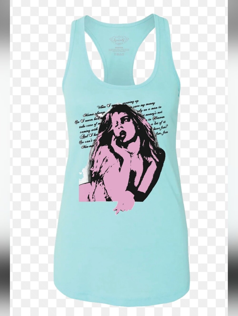 official Addison Rae "Money is Everything" Racerback Tank Top - Picture 2 of 3